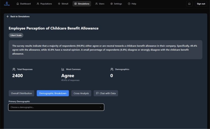 Synpop AI for HR Simulation